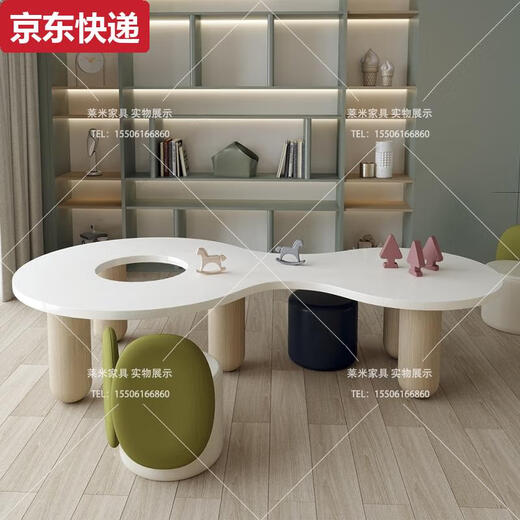 La zone de divertissement de la table des enfants et de la chaise combinaison de la table de lecture de jeu de jeu de plancher au-dessus du plan éducatif précoce de la table de construction LEGO Table des enfants-12350 * 120 * 60