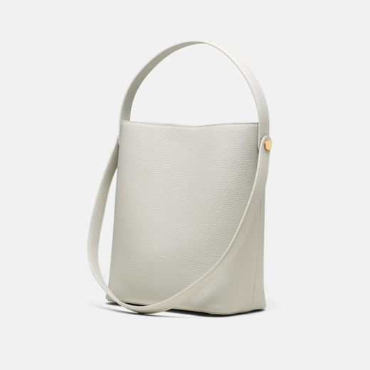 
Mountain Water Collection Bucket Bag Handheld Single Shoulder Armpit Large Capacity Cowhide Female Niche Tote Bag Elephant Gray
