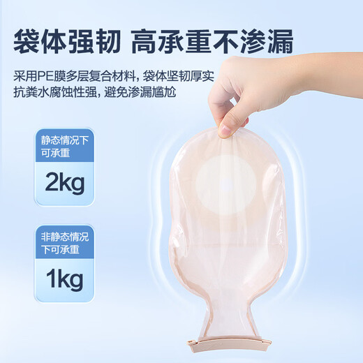 Kefu anorectal one-piece anal stomatology pocket artificial anal bag stool care products rectal disposable fistula 5009C] Upgraded charcoal double clip model 1 box 10 packs (see sku picture for details for the package)