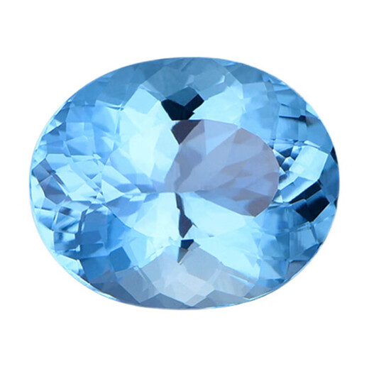 An Xuan Jewelry's Santa Maria, Brazil loose aquamarine stone is set with 18K gold. Please contact customer service to select loose stones.