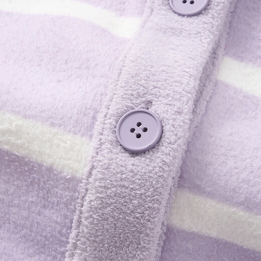 Fenton Pajamas Women's Anti-static Double-sided Velvet 2025 New Thick Warm Pajamas Women's Striped Loose Home Clothes