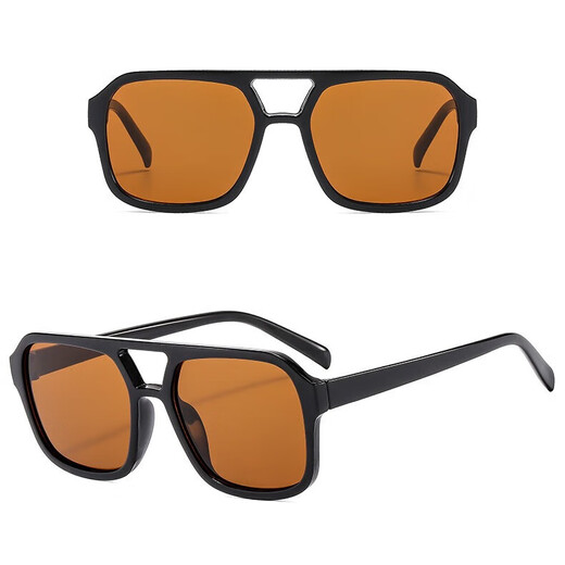 
2694 cross-border square frame double beam Korean version retro large frame pilot glasses ocean sheet multi-color sunglasses wholesale gloss black tea sheet