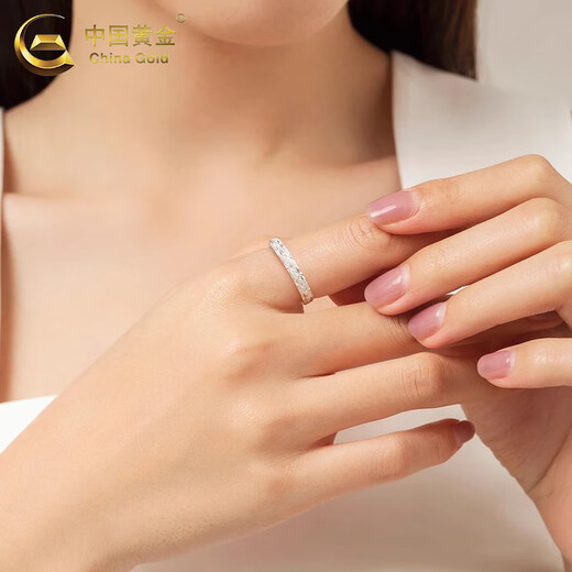 CHINA GOLD 999 sterling silver baby's breath couple ring men's and women's crushed ice ring wedding birthday gift for girlfriend and wife pure silver* baby's breath women's ring brand gift box