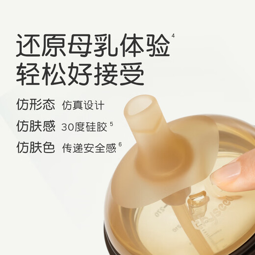 Shixi direct drinking bottle 1-3 years old ppsu baby sippy cup 2 years old to 6 years old drinking milk 300ml with handle