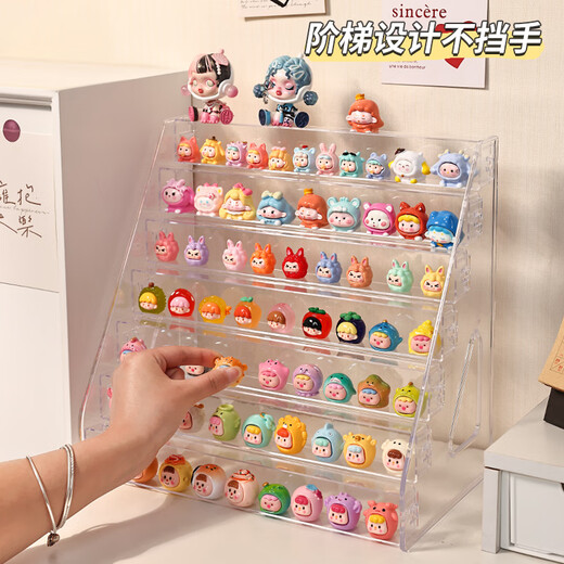 MPPMCK cutesy storage box display box mini toy blind box storage rack small ornaments display rack acrylic transparent single layer cutesy storage rack only 1 grid 1*1*1cm