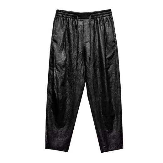 Aigechen Xiangyunsha Pantalones casuales para hombres en verano Men de estilo chino Xiangyunyunsha pantalones de seda de mora suelta pantalones de pierna ancha de gran tamaño 9226 tamaño promedio 5xl recomendado de 185 a 200 Jin [Jin equivale a 0.5 kg]