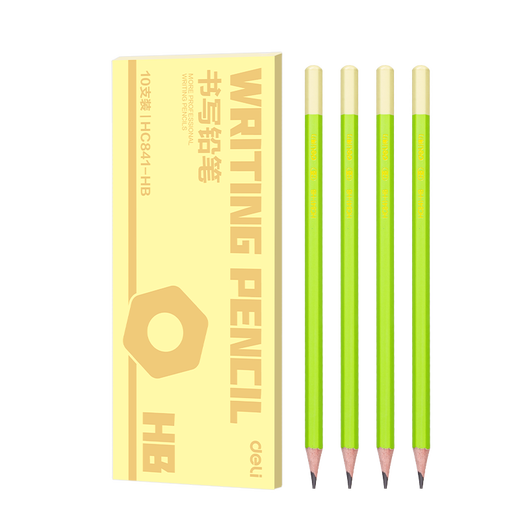 Deli 10 pack HB minimalist theme writing pencil graphite hexagonal pole log pencil exam art student sketch gift gift student start school gift HC841-HB