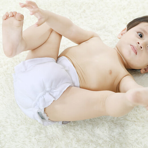 Pantalon à couches pour bébé ours à carreaux Pouches de couches lavables en été en été imperméable imperméable et à l'épreuve d'urine pour bébé coton de coton Nouvelle vie (coton écologique à trois couches) 1 pack