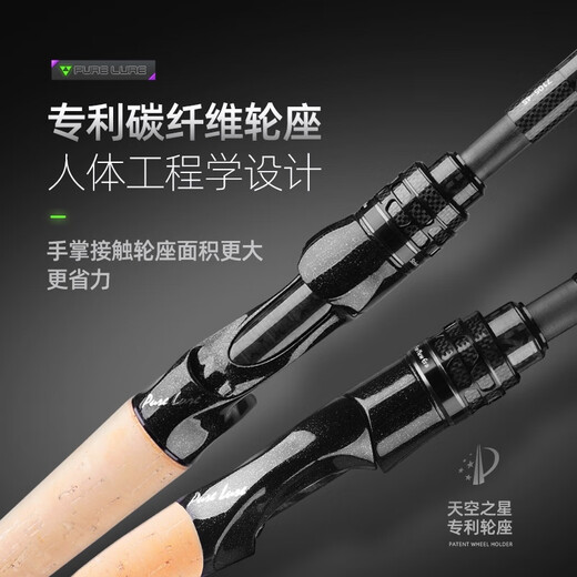 纯路新款RH路亚泛用竿便携旅行竿虫竿雷强竿路亚竿直柄枪柄 682m 枪柄RH-CH*2.03米