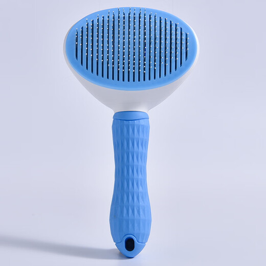 Zhewei Cat Comb Removes Floating Hair Brush Dog Hair Comb Cleansing Ragdoll Long-haired Cat Special Cat Hair Removal Artifact Pet Supplies Sky Blue