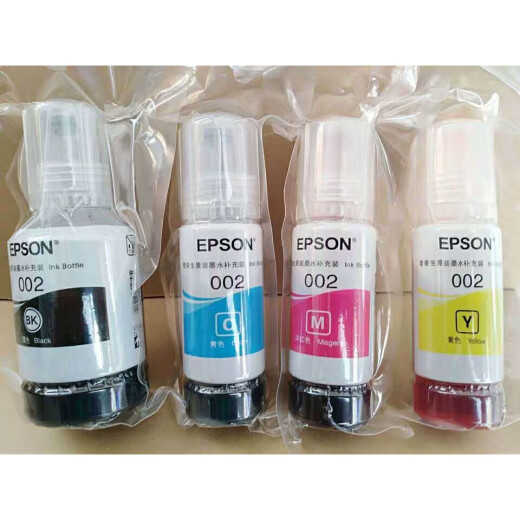 Epson Original 002 Ink L4168 L4158 L6168L6178L6198L4166 Принтер Четыре цвета черные BK