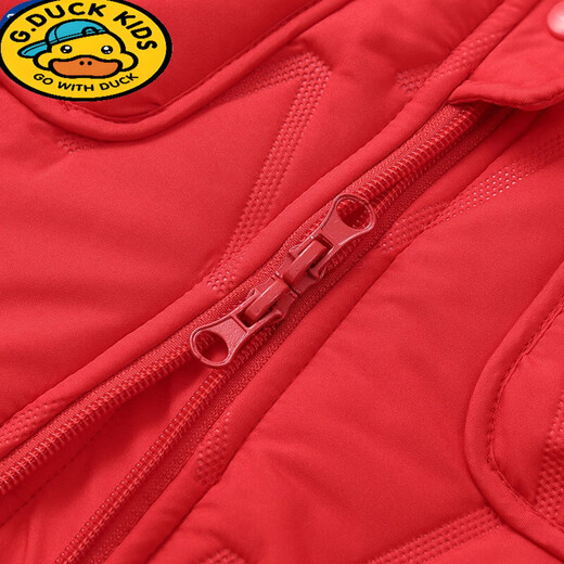 G.DUCKKIDS children's overalls for boys and girls in autumn and winter all-in-one velvet cotton pants for babies with open stalls for children and infants thickened outer trousers bean green plus velvet and thickened - 100