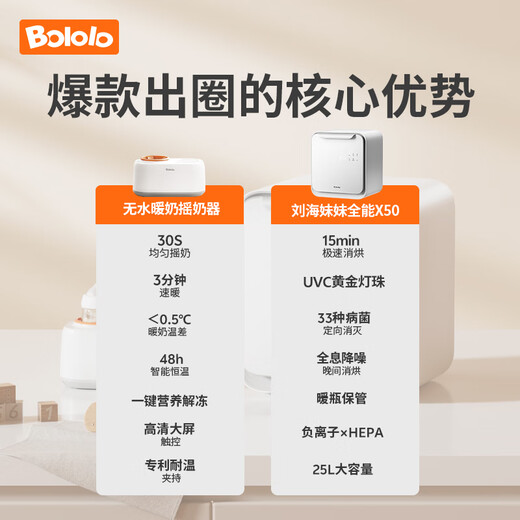 Bog sanitary cabinet for baby constant temperature kettle metering out water, shake milk, warm milk, feeding table set 25L UV disinfection cabinet all-around x50+ milk shaker