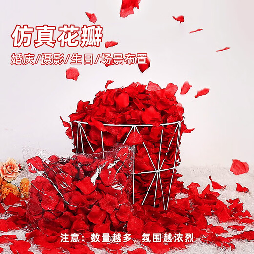
Imitation rose petals with hand-spread flowers for proposals and confessions for birthday romantic scenes at the atmosphere and decoration fake petals light pink 3 packs [300 pieces]