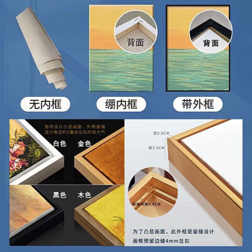 跳芭蕾的少女 数字油画2024新款人物手工填充diy手绘涂色油彩挂画 W3883 30x40cm原木色外框崩好实木内框
