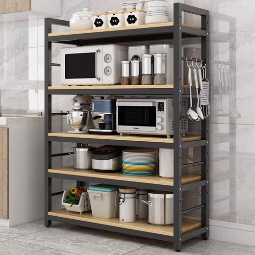 Küche große Kapazität Lagerständer bodengesteuertes Multi-Layer-Mikrowellenofen-Ofen-Elektrokabinett Multifunktionaler Topf-Lagerregal 3-Layer 12035