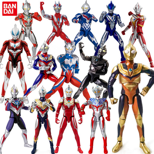 BANDAI NAMCO万代奥特曼发声全身22处多关节超可动捷德迪迦赛罗布莱泽人偶玩具 发声可动欧布奥特曼暴炎形态 677