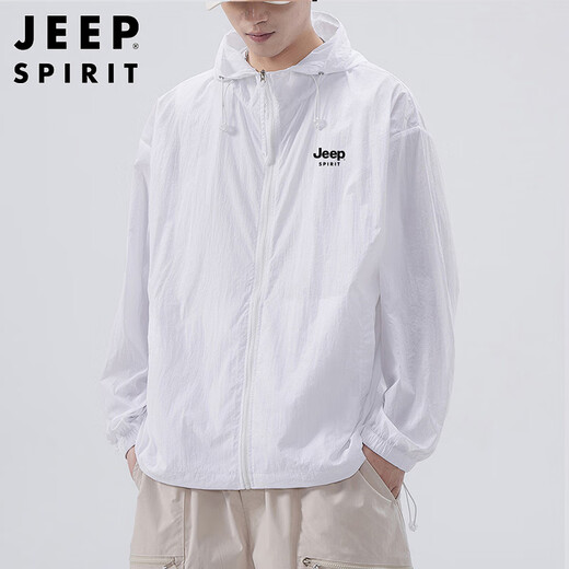 JEEP SPIRIT Jeep sun protection clothing men's ice silk summer jacket thin outdoor fishing high-end anti-UV skin clothing