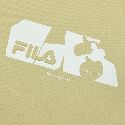 斐乐（FILA）ORIGINALESS25时尚简约休闲宽松圆领短袖T恤男款麦黄色 麦黄色-BG S
