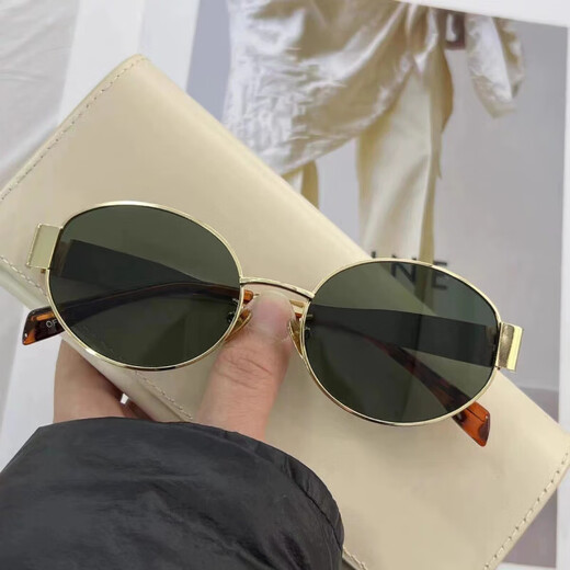 Lunettes de soleil de style Tongyumou Hong Kong pour femmes 2025 Nouveaux lunettes de soleil en métal européen et américaine