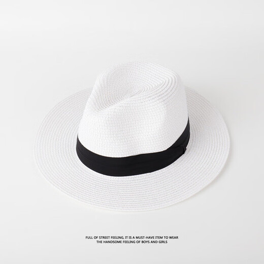 Tan Beiman Protección solar Viajes Sombrero de paja Temperamento para hombres Gat, sombrero de playa de playa de verano, viento, protección solar, gorro de vaquero, protección solar, sombrero de playa [blanco] mejorado con ala ancha, transpirable y sin relleno de luz de tejido de paja suave y resistente al desgaste