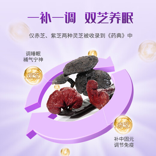 仙芝楼芝宁胶囊 改善睡眠  破壁灵芝孢子粉胶囊灵芝提取物精华提取物 1盒 30g 【助睡眠】三芝精华