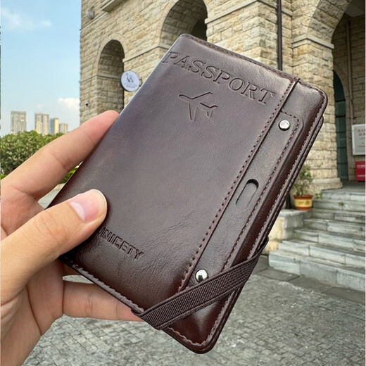 Clip de passeport anti-vol XMSJ Sac de carte de stockage multifonction ID Passeport Sac Passefrage à l'étranger Clip de passeport de voyage noir