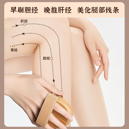 Tongrentang meridian brush head meridian massage comb to open the meridians, waist, abdomen and legs scraping board multi-functional whole body universal massage brush