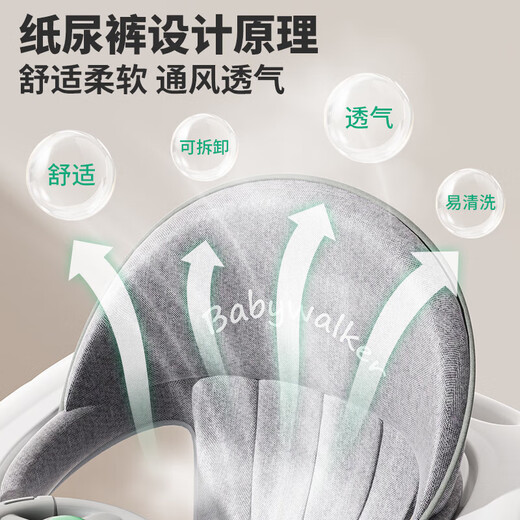 
Idol cat baby baby walker O-shaped legs 2025 multi-function lightweight folding walker trolley for more than 9 months top-up style - premium gray - music plate + push handle + foot pad