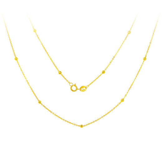 Issa Vera 18K gold starry gold clavicle chain bead flash o chain 1g birthday gift for girlfriend on Chinese Valentine's Day