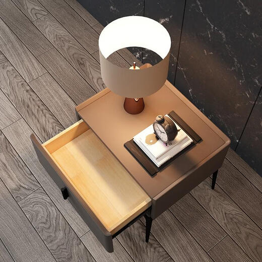 YouGuan Nightclub moderne einfache installationsfreie leichte luxuriöse fühle massive Holz im Internet Promi Nachtkabine Schlafzimmer Vorlageschrank 8009# Khaki 9761 50x40x48cm