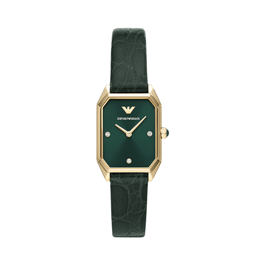 Emporio Armani (Enporio Armani) Valentinstagsgeschenk] [offiziell] Watch Fashion Square Dish Small Green Watch Quartz Watch Belt AR11149 AR11150 [Disc Small Green Watch] Kontakt Kundendienst 24mm