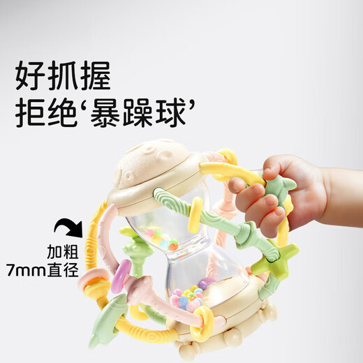 Baby hand grasping ball silicone teether baby anti-eating hand small month-old chewing fun one-year-old hourglass baby chewing gum toy Star Blank 2025 New Creation Small Hourglass 1 Pack