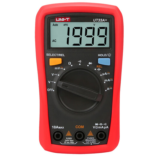 Uni-T UT33A+ pocket digital multimeter, high-precision anti-burn multimeter, electrician meter, multi-meter for home use