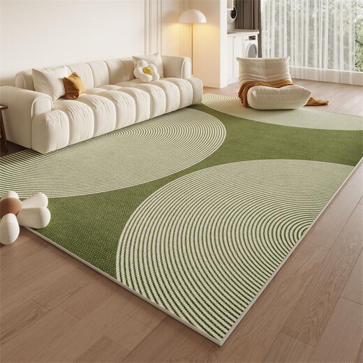 Grün großes Wohnzimmer Teppichsofa Couchtisch Floor Matte Sommermatte Home Leichte Luxus 2024 neues Modell Wen-3878 Green Serie 1 Stück 200*400 cm