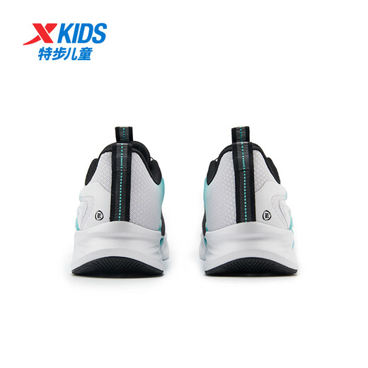 XTEP Children's Shoes Hydrogen Wind 8.0 Density Mesh Sports Shoes Big Children's Campus Technology Knob Buckle Running Shoes Black/Aurora Green 36