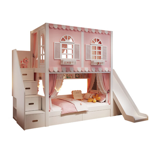 Los elementos de la canción son todos literas de madera sólida, cama para niños, la cama de princesa, tema de dibujos animados, cama alta y baja, cama, cama litera de litera + tobogán, tobogán + estantería 1350*1900