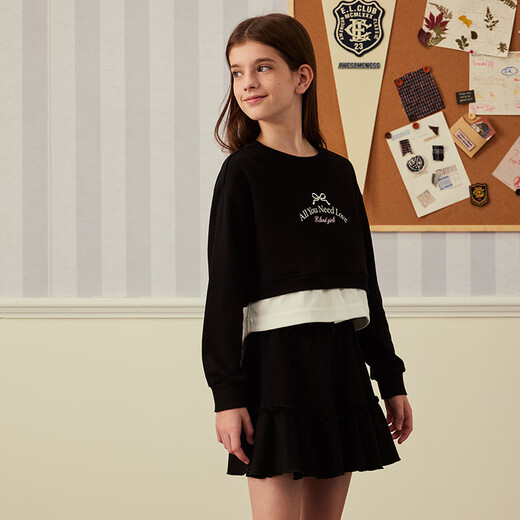 E LAND KIDS children's clothing girls' suit EKSME4921O black 150