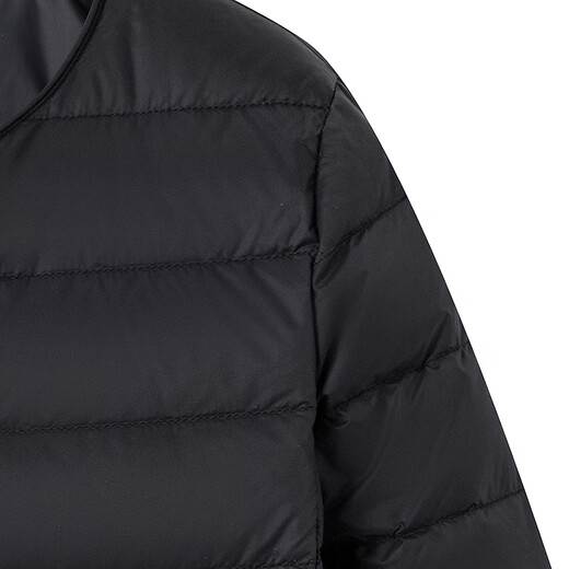 Bosideng (BOSIDENG) 25 new thin down jacket for men and women and children 5A antibacterial 90 velvet round neck inner liner warm jacket Black 8056 stocking up big 165 /84A about 155-165cm 54kg
