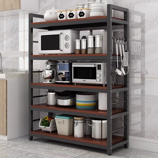 Küche große Kapazität Lagerständer bodengesteuertes Multi-Layer-Mikrowellenofen-Ofen-Elektrokabinett Multifunktionaler Topf-Lagerregal 3-Layer 12035