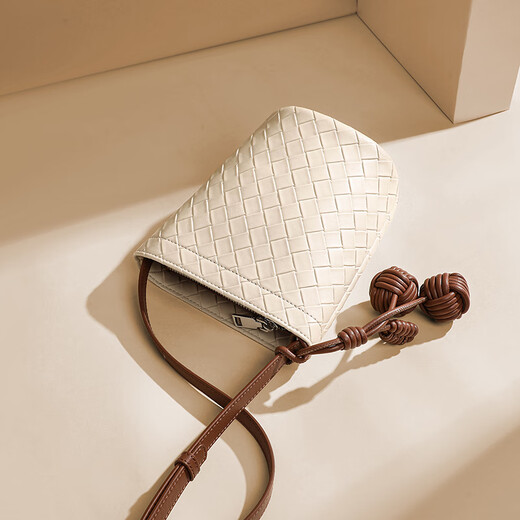 Viney Cowhide Bag Damenbeutel Bucket Bag Nische leichte Luxus ein Schulter-Crossbody-Tasche Geburtstagsgeschenk High-End-Gefühl für Freundin Frau