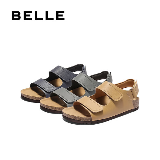 Belle confortable Sandales décontractées pour hommes 2025 Été Nouveau Velcro Birkenstock Chaussures de plage B3733BL5 Dark Blue 42 (260 mm)