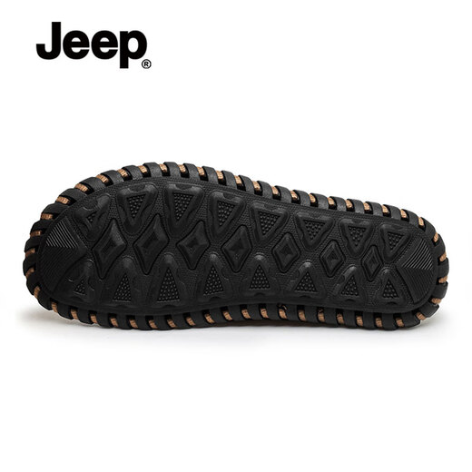 Jeep Jeep Slippers for men in autumn new style breathable soft sole wear casual sandals outdoor non-slip Roman beach shoes men brown [standard sneaker size] 39