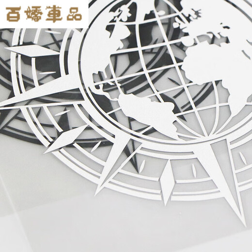 World map compass earth sticker window reflective decoration 12108 KH12108 Map world compass earth reverse