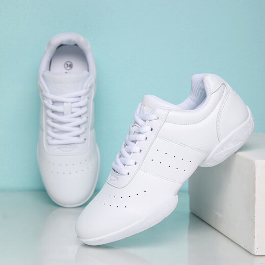 Pauline PeseryPaulinePesery Competitive Aerobics Shoes Children's Soft Soled Cheerleading Training Shoes Competitive Aerobics Shoes 610 White 31 31