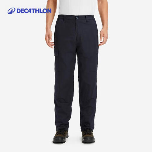 Decathlon (DECATHLON) outdoor sports casual pants trousers workwear men's autumn fleece plus velvet warm pants black XL-4228362