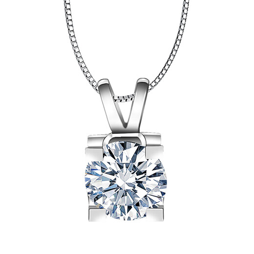 Chi Ling's new PT950 platinum moissanite necklace classic shining rabbit tail cow head 1 carat pendant light luxury clavicle chain for women rabbit tail cow head single pendant