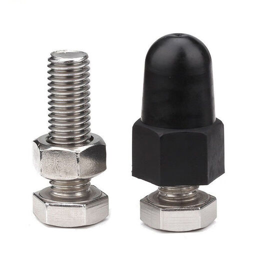 Thread protective cap, anchor bolt, street light protective sleeve, hexagonal screw, anti-rust cover, plastic nut, screw cap, M8*12*25 (100 pcs)