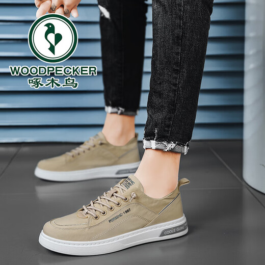 Pecker toile Chaussures masculines pour l'été 2025 Nouvelle Silk Ice Silk respirant des chaussures en tissu de vieille habitant non résistantes à l'usure travaillant des chaussures basses kaki 43