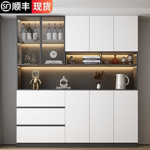 
Sideboard cabinet wall integrated display cabinet modern simple storage cabinet household wine cabinet tea cabinet storage storage cabinet style 12240*40*220 SF Express installation